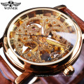 WINNER Top brand luxury hollow rhinestone high quality movement stainless steel reloj blanco winner skeleton watch men